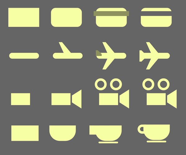 說(shuō)明: 說(shuō)明: create pictograms from basic shapes